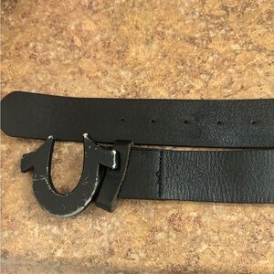 All black True Religion belt